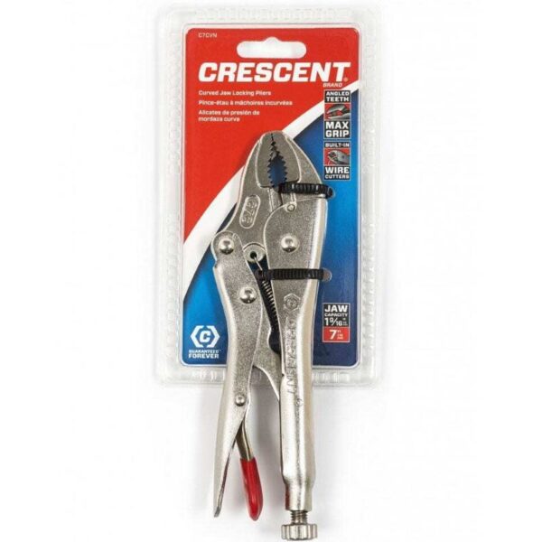 Crescent Curved Jaw Lock Pliers 7 inch retail package