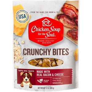 Chicken Soup for the Soul Crunch Bites Bacon & Cheese Dog Treats 12 oz