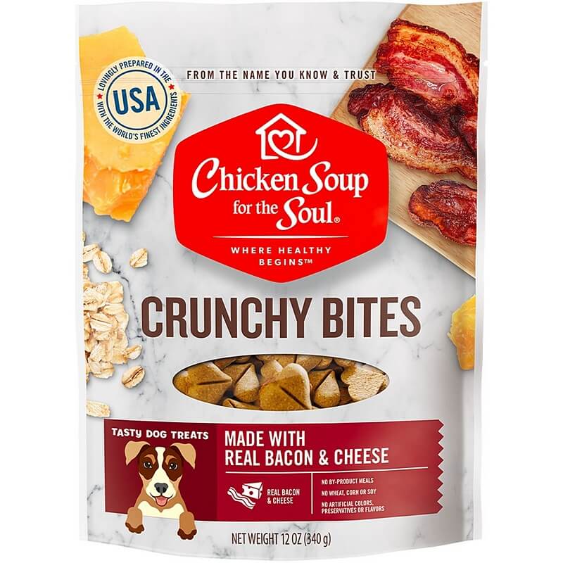 Chicken Soup for the Soul Crunch Bites Bacon & Cheese Dog Treats 12 oz