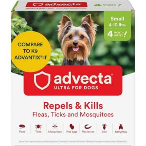 Advecta Ultra Flea Drops Small Dogs 4-10 lb 4 ct