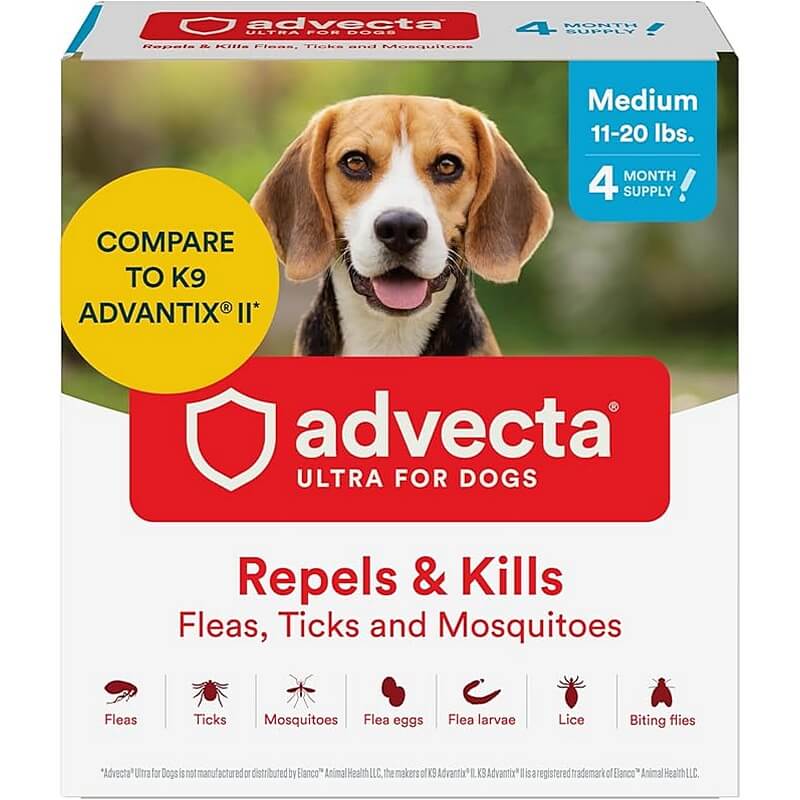 Advecta Ultra Flea Drops Medium Dogs 11-20 lbs 4ct