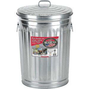 Behrens Galvanized Steel Trash Can with Lid 20 gal