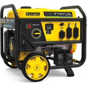 Champion 6500W 389cc Electric Start Tri-Fuel Portable Generator