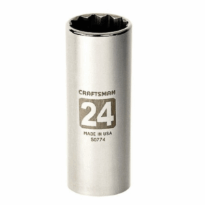Craftsman 12 Point Deep Socket 1/2 inch Drive 24mm