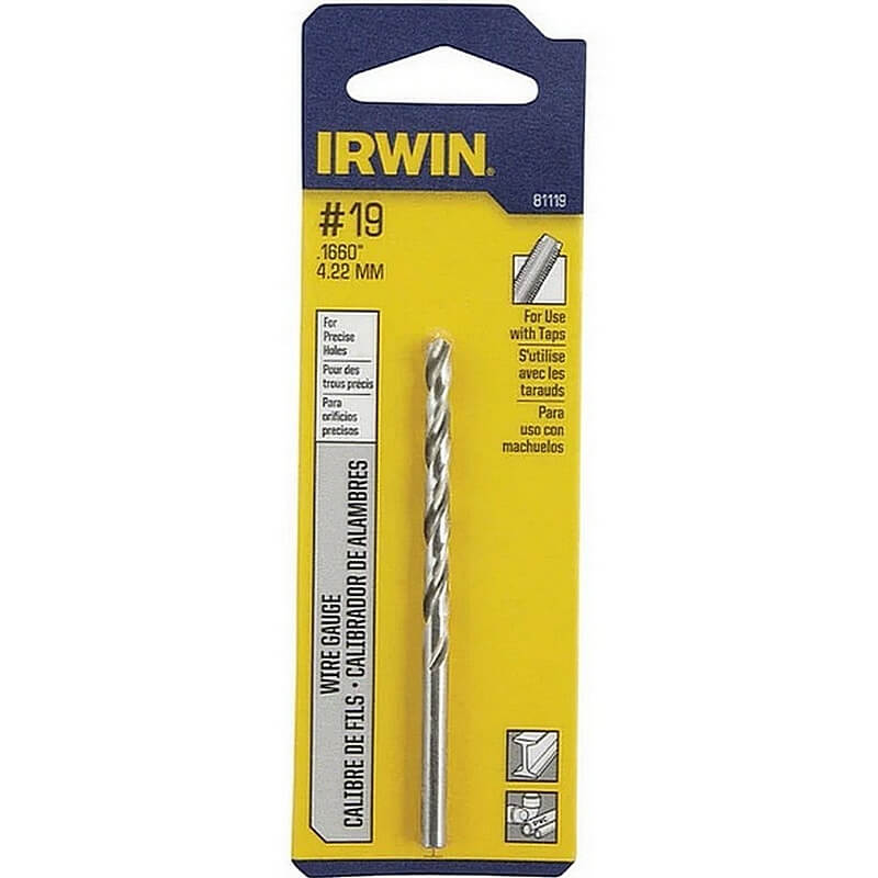 Irwin Wire Gauge High Speed Drill Bit #19
