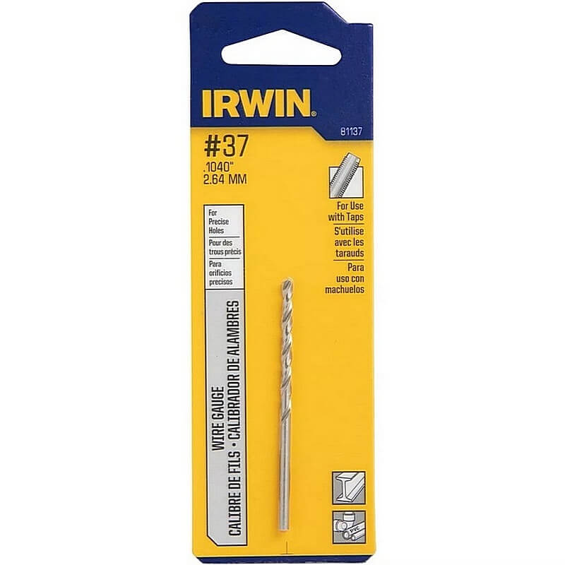 Irwin Wire Gauge High Speed Drill Bit #37