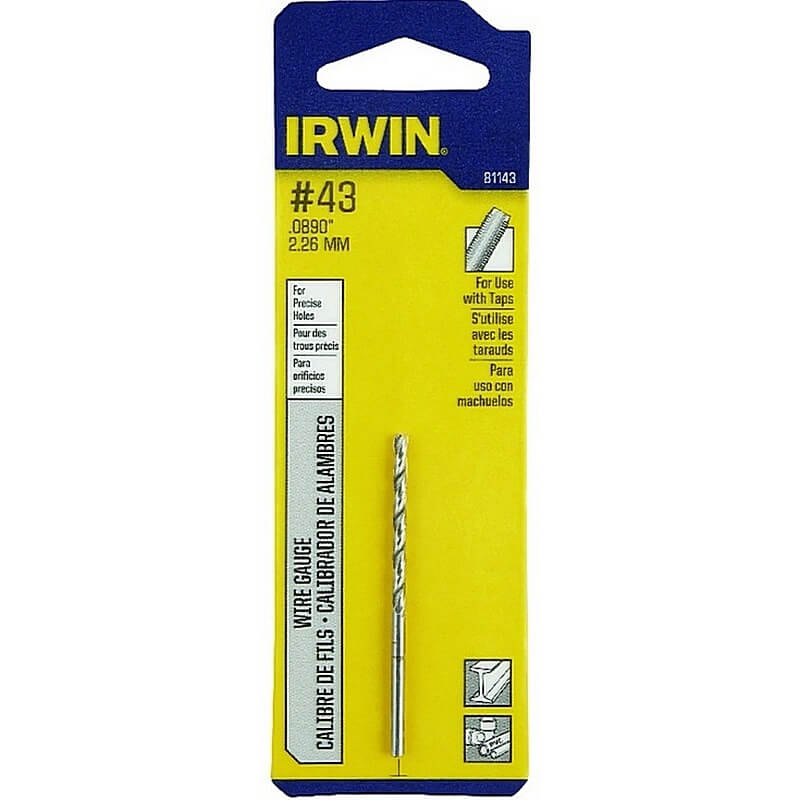 Irwin Wire Gauge High Speed Drill Bit #43