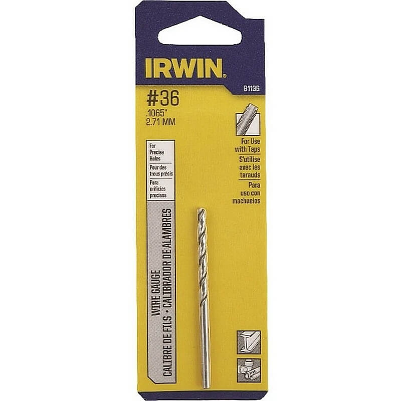 Irwin Wire Gauge High Speed Drill Bit #36