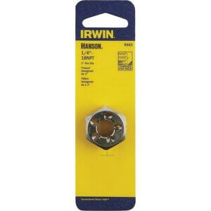 Irwin Taper Pipe Die 1 inch Hex 1/4-18NPT