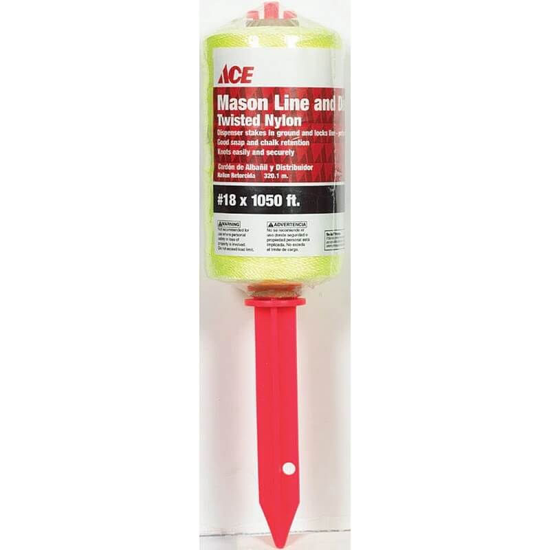 Ace Yellow Twisted Nylon Twine 18 inch x 1050 ft