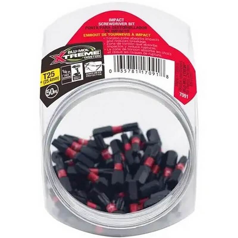 Blu-Mol Xtreme Torx T25 Screwdriver Bit 1”
