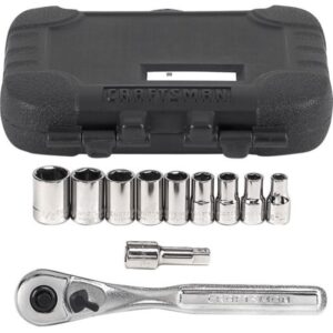 Craftsman SAE 6 Point Socket Set 1/4 inch Drive 11 Ct