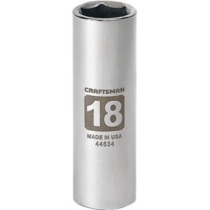 Craftsman 6 Point Deep Socket 1/2 inch Drive 18mm