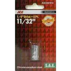 Ace 6 Point Socket 1/4 x 11/32 inch
