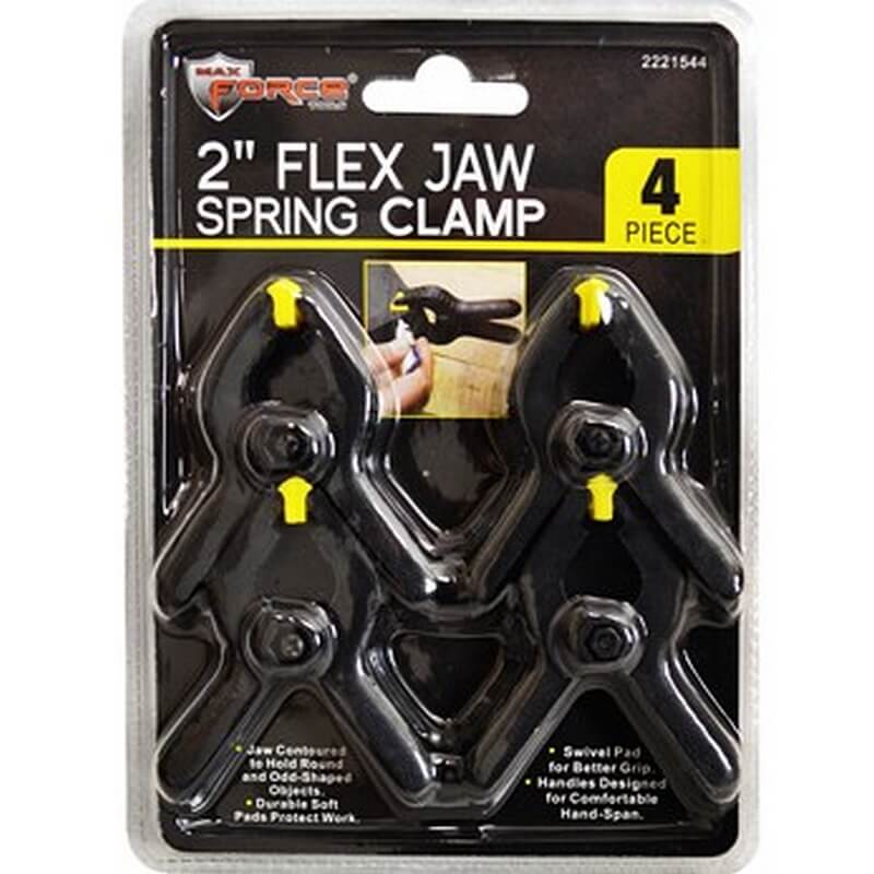 Flex Jaw Nylon Spring Clamps 2” 4pk