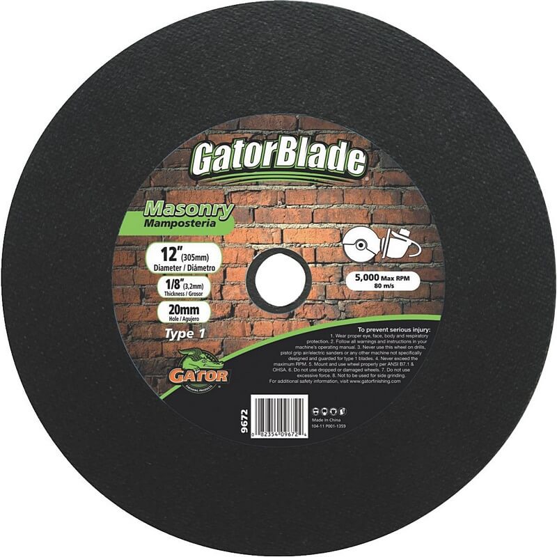 GatorBlade Type 1 Masonry Cut-Off Wheel 14”x1-8x20mm