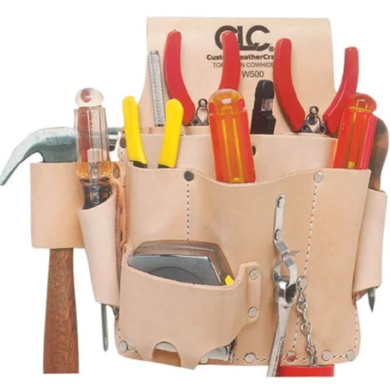 CLC Tan Leather 8 Pocket Electrician's Tool Pouch