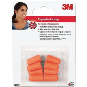 3M Disposable Earplugs 4 Pair