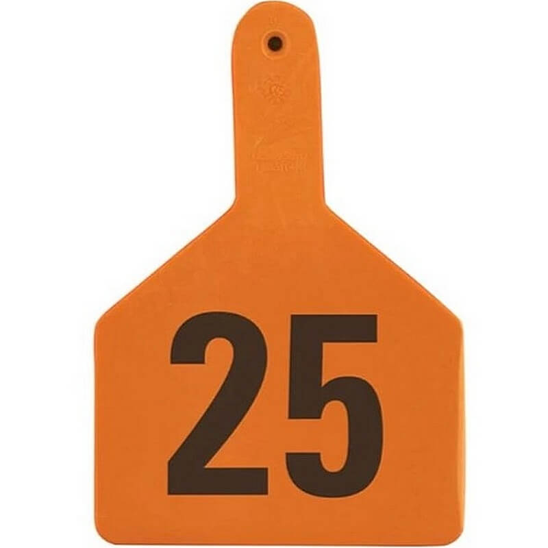 Z-Tag Orange Cow Ear Tags 1-25