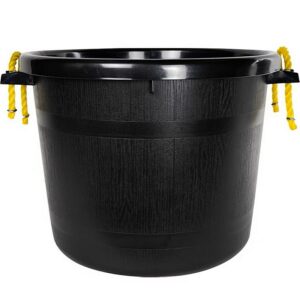 Fortex Black Poly Barn Bucket 70qt