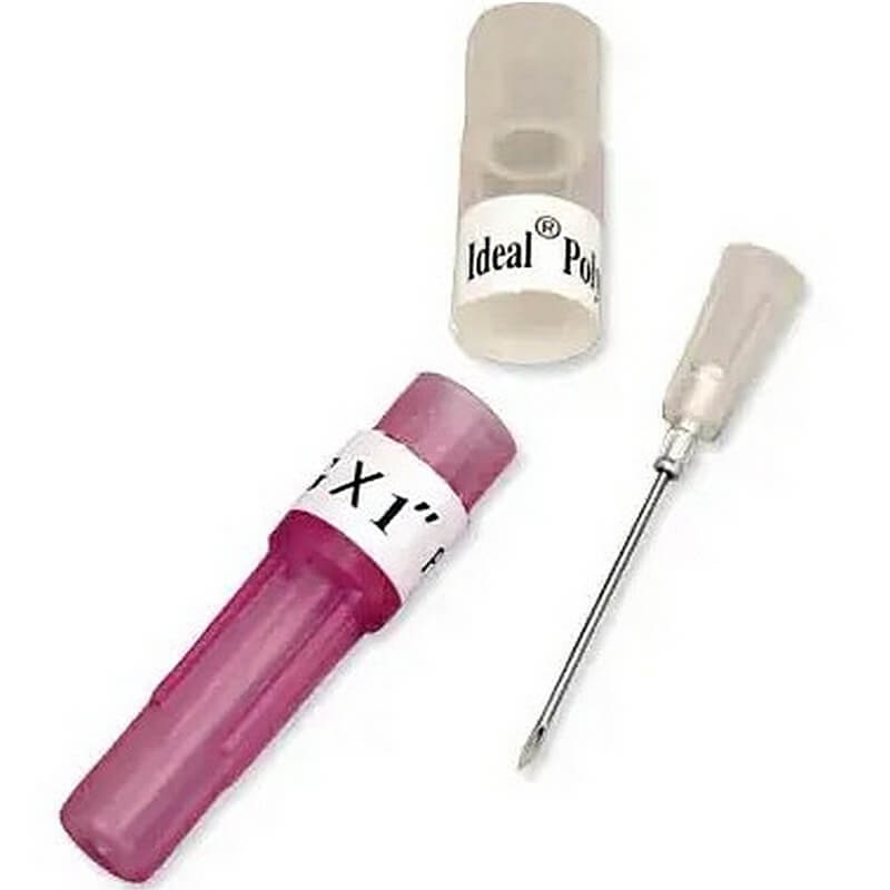 Ideal Disposable Polypropylene Hub Needles 22GA 3/4”