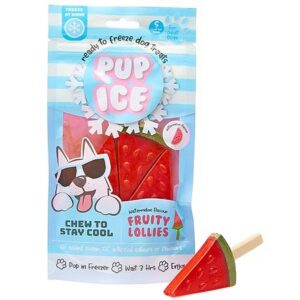 Pup Ice Fruity Lollies Watermelon Flavor Dog Treats 3pk