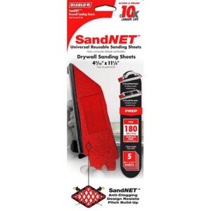 Diablo SandNet Drywall Sanding Sheet 180 Grit 4-3/16”x11-1/4”