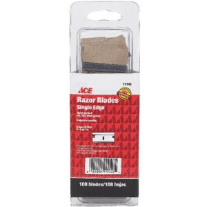 Ace Carbon Steel Single Edge Razor Blades 1-1/4” 100pk