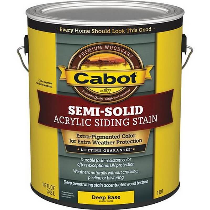 Cabot Semi-Solid Deep Base Acrylic Siding Stain 1 gal