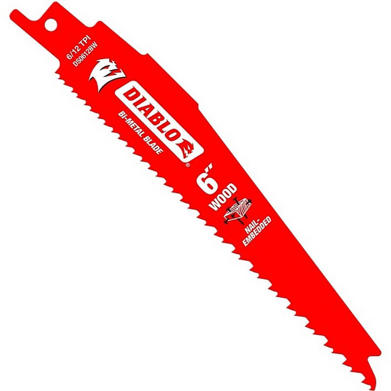 Diablo Bi-Metal Reciprocating Saw Blade 6/12 TPI 6” 2 pk
