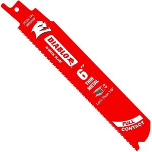 Diablo Bi-Metal Thin Metal Reciprocating Saw Blade 20/24TPI 6” 2 pk