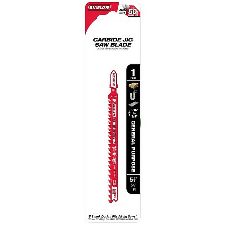 Diablo General Purpose Jig Saw Blade 5/7TPI 5-1/4″