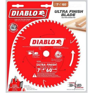 Diablo Carbide Tip Titanium Finishing Saw Blade 60T 7-1/4”