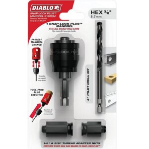 Diablo Snap-Lock Plus Hole Saw Arbor Mandrel System 3/8”