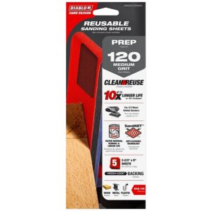 Diablo SandNET Sanding Sheets 120 Grit 1/3" 5 Ct