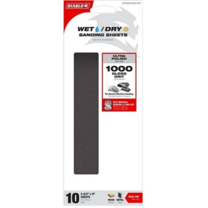 Diablo Ultra Polish Sanding Sheets 1000 Grit 1/3″ 10 Ct