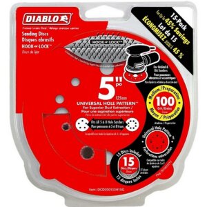 Diablo Sanding Disc 100 Grit 5″ 15 Ct