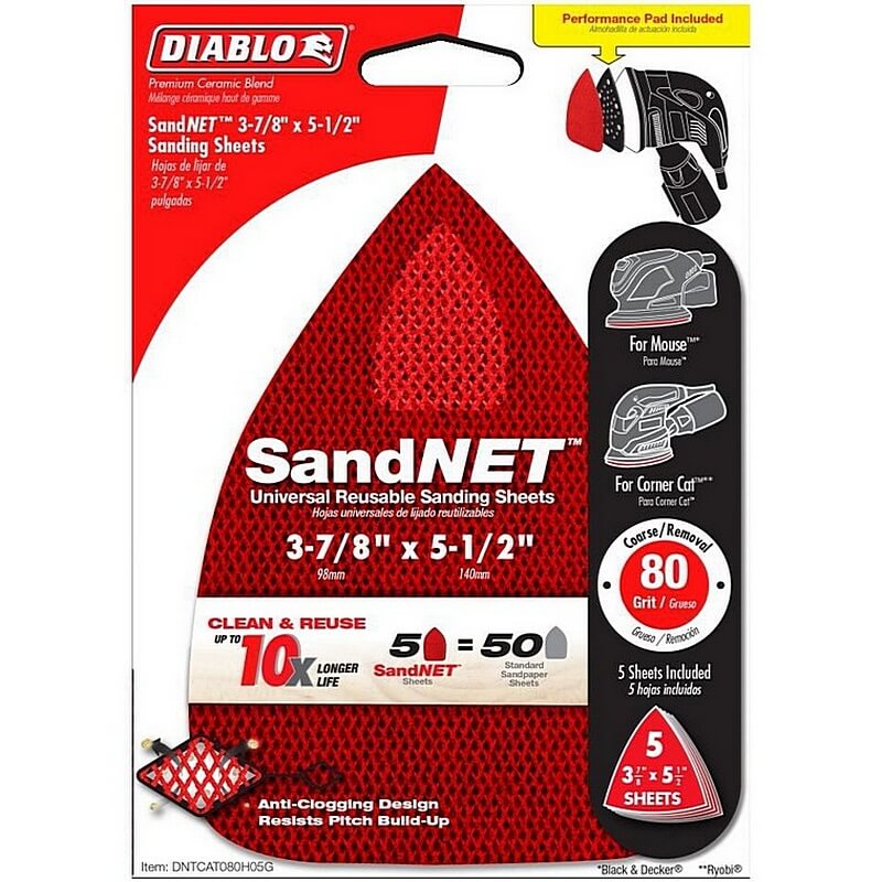 Diablo SandNET Sanding Sheet 80 Grit 3-7/8"x5.5"