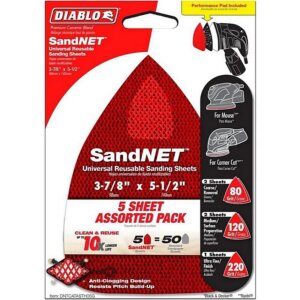 Diablo SandNET Assorted Grit Sanding Pads 5-1/2”x3-7/8” 5 pk
