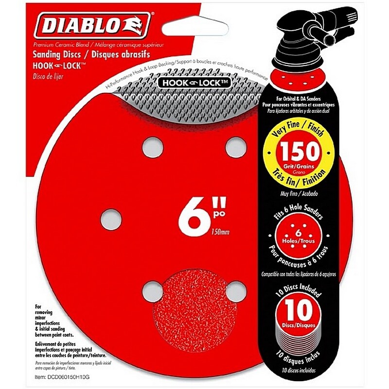 Diablo Sanding Disc 150 Grit 6″ 10 Ct