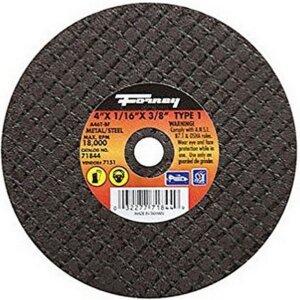 Forney 71844 Type 1 Metal Cut-Off Wheel 4”x1/16”x3/8”