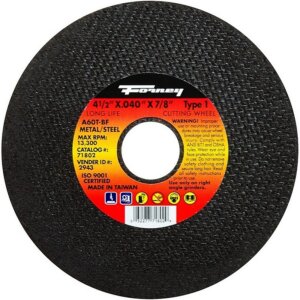 Forney 71802 Type 1 Cut-Off Wheel 4-1/2”x7/8”
