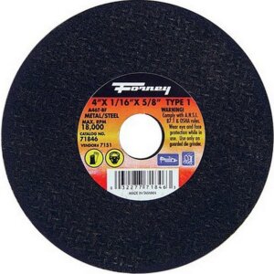 Forney 71846 Type 1 Metal Cut-Off Wheel 4”x1/16”x5/8”