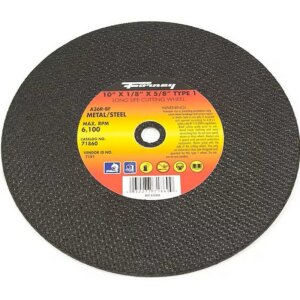 Forney 71860 Type 1 Metal Cut-Off Wheel 10”x1/8”x5/8”