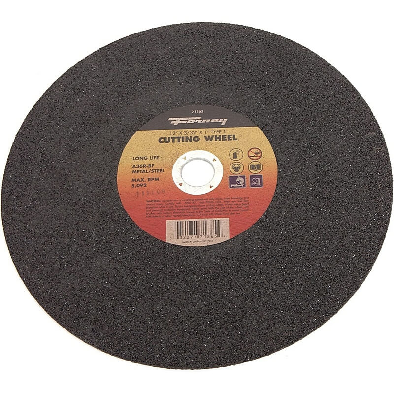 Forney 71865 Type 1 Metal Cut-Off Wheel 12”x3/32”x1”