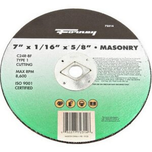 Forney 72314 Type 1 Masonry Cut-Off Wheel 7”x1/16”x5/8”