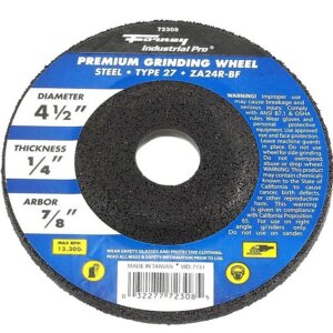 Forney 72308 Metal Grinding Wheel 4-1/2”x1/4”x7/8”