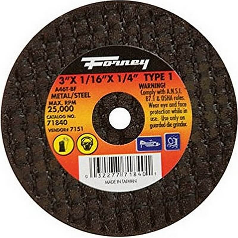 Forney Type 1 Cut-Off Wheel 3”x1/16”