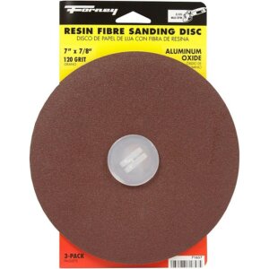 Forney Aluminum Oxide Fibre Sanding Disc 120 Grit 7″ 3 Ct