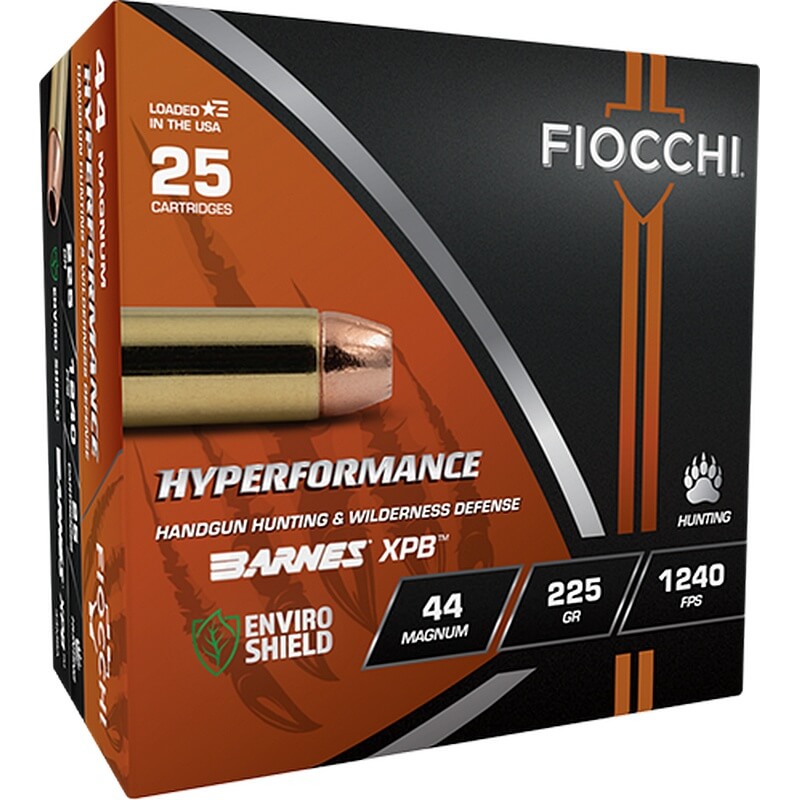 Fiocchi Hyperformance Hunt 44 Magnum 225gr XPB Handgun Ammo 25ct